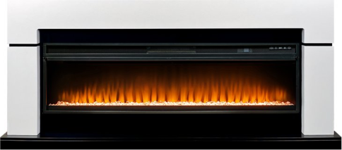 Каминокомплект Lindos 60 - Белый с черным с очагом Vision 60 LED фото 1