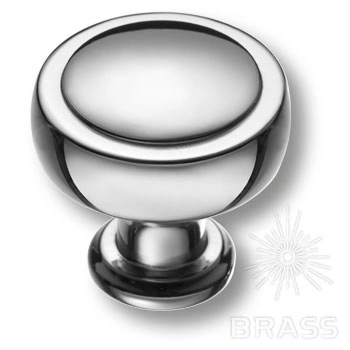 Brass Ручка кнопка 1915 0038 PN глянцевый никель фото 1
