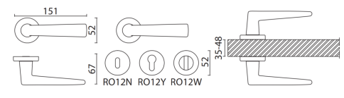 Brass Ручка дверная HA231RO12 CBM ARIEL полированный хром фото 2