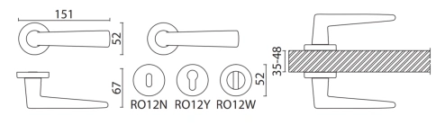 Brass Ручка дверная HA231RO12 CBM ARIEL полированный хром фото 2