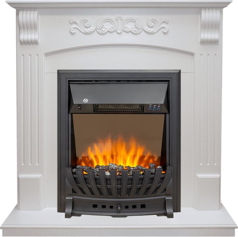 Каминокомплект Sorrento - Белый дуб с очагом Aspen Black фото 1