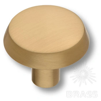 Brass Ручка кнопка 90-Champagne Gold матовая латунь фото 1