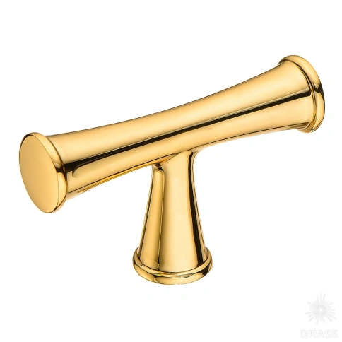 alt="Купить Ручка кнопка 43-Gold глянцевое золото Brass. Мебельная фурнитура оптом и в розницу."