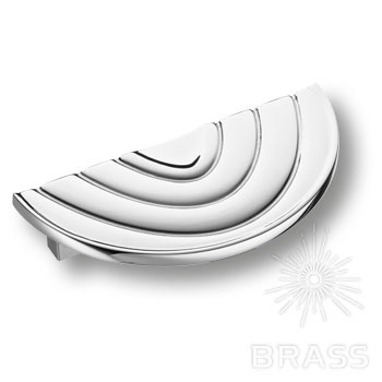 Brass Ручка скоба латунь 07606-005-R12.5 глянцевый хром 96 мм фото 1