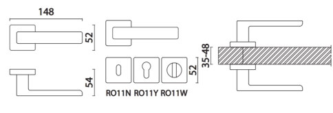 Brass Ручка дверная HA124RO11 NB FOSIL никель фото 2