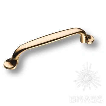 Brass Ручка скоба 7032-100 глянцевое золото 96 мм фото 1
