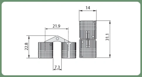 Петля цилиндрическая HC-14 D=14 мм латунь фото 4