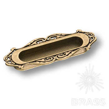 Brass Ручка врезная 15.101.96.12 античная бронза 96 мм фото 1