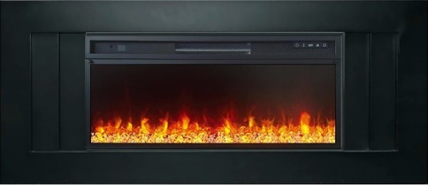 Каминокомплект Line 42 (Разборный) - Черный матовый (санд блэк) с очагом Vision 42 LED фото 1