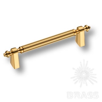 Brass Ручка скоба 1121 128MP11 глянцевое золото 128 мм фото 1