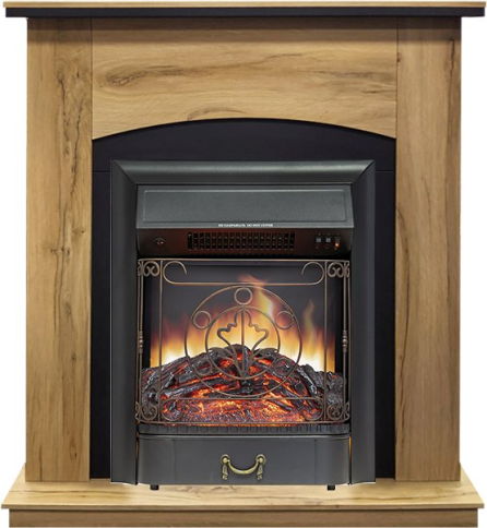 Каминокомплект Barcelona (разборный) - Дуб галифакс с очагом Majestic FX Black фото 1