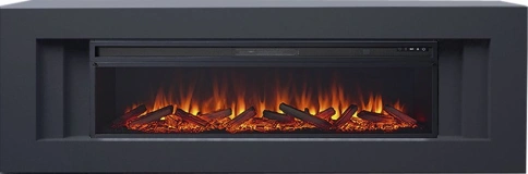 Каминокомплект Line 60 (Разборный) - Серый графит с очагом Vision 60 LOG LED фото 2