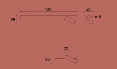 Brass Ручка скоба AT 103.128.29 right никель 128 мм фото 3