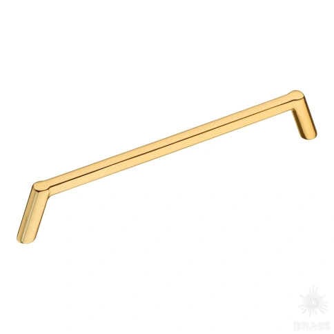 alt="Купить Ручка скоба 391-160-Gold глянцевое золото 160 мм Brass. Мебельная фурнитура оптом и в розницу."