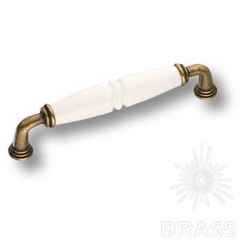 Brass Ручка скоба 2015-040-128-000 белый / латунь 128 мм фото 1