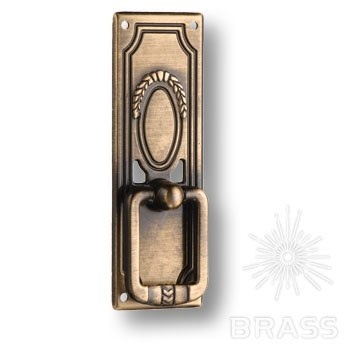 Brass Ручка кольцо на подложке 15.258.05.04 старая бронза фото 1