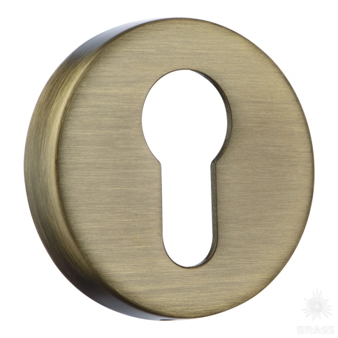 Brass Накладка с цилиндрическим отверстием для ключа RO12Y ABM ROSET состаренная латунь фото 1