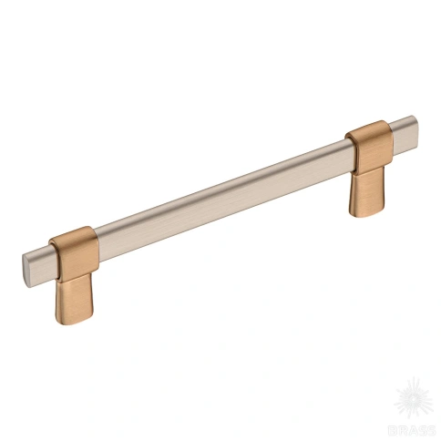 Ручка рейлинг 771-128-Light Bronze-Brushed Nikel светлая медь/никель 128 мм