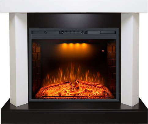 Каминокомплект Vancouver - Фактурный белый с очагом Emerald 28 фото 1