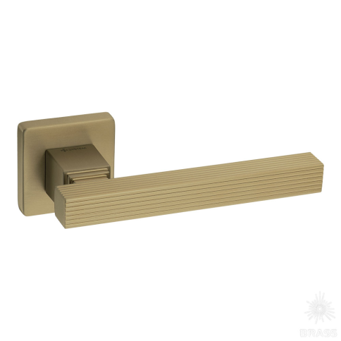 Brass Ручка дверная HA220LRO11 GB TRONE-L матовая латунь фото 1