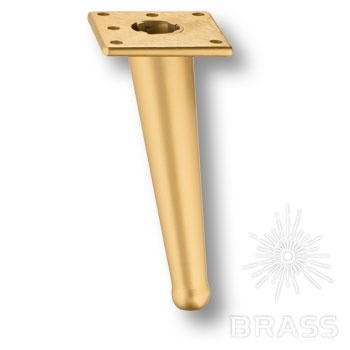 Brass Опора мебельная 1180 0140 Gold Varak BONE матовое золото 140 мм фото 1
