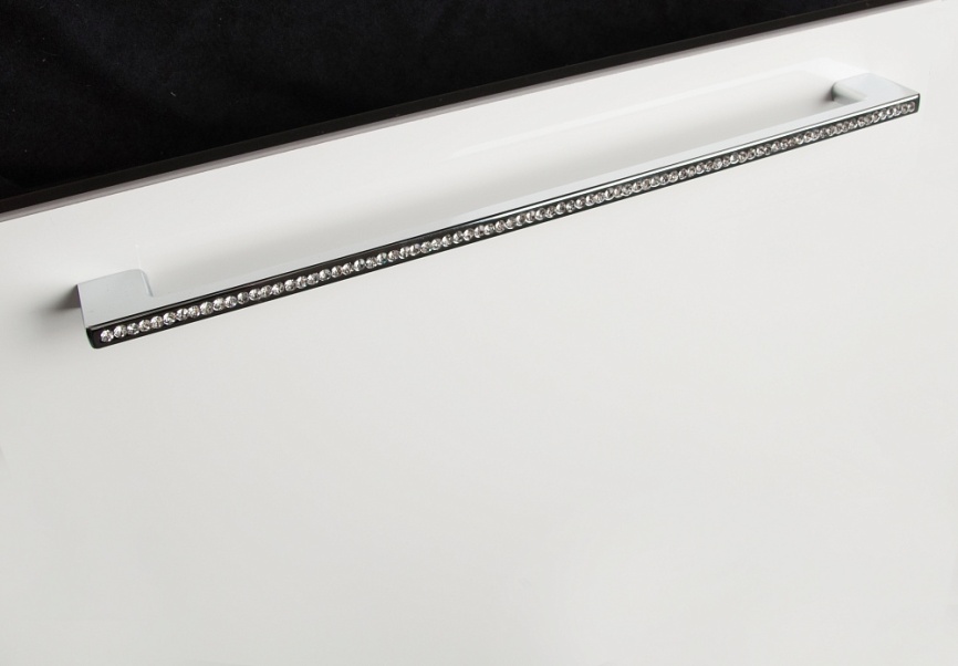 Ручка скоба с кристаллами RZ403U.192CP глянцевый хром 192 мм фото 2