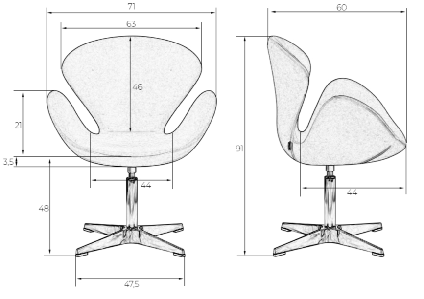 Кресло дизайнерское Модель № 1 бордовая ткань фото 2