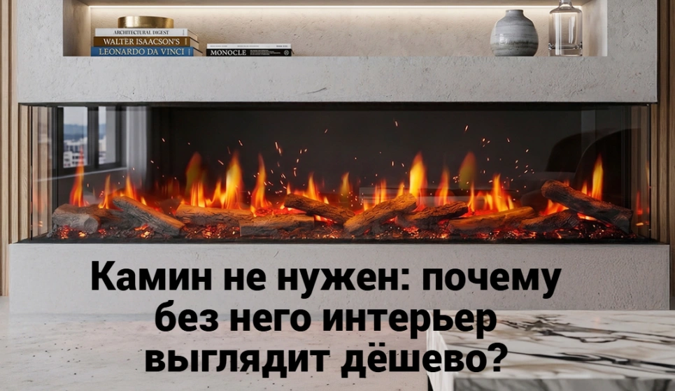 Камин не нужен: почему без него интерьер выглядит дёшево?